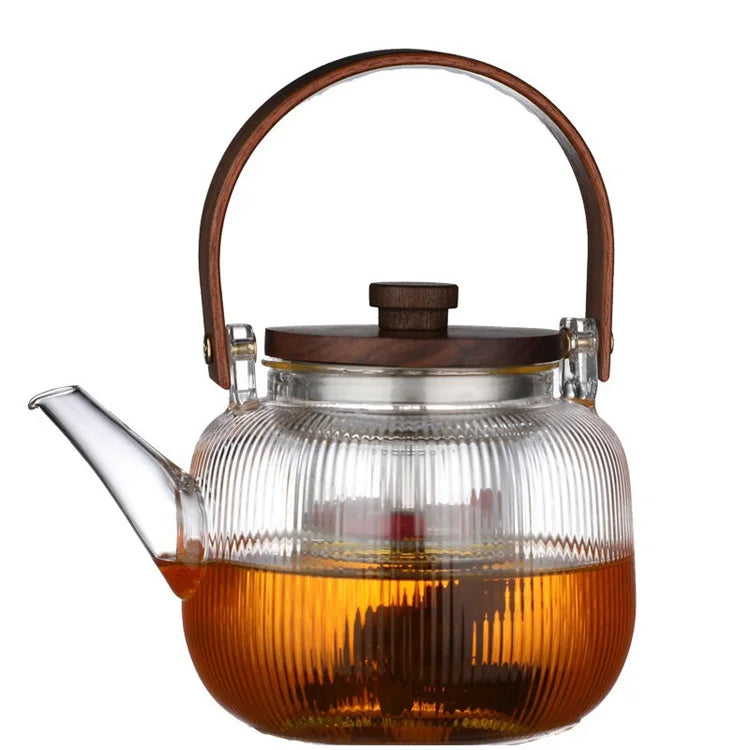 Drinkware Accessories Eco-Friendly High Borosilicate Glass Food Grade Heat-Resisting Clear Transparent Classic Vertical Stripe