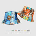 Custom Bucket Hat With Full Printed Logo Street Graffiti Hip Hop Reversible Bucket Hat Custom Embroidery Bucket Hat