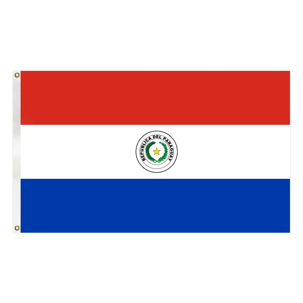 3x5FT Polyester Cheap Price Paraguay Country Flag and National Flag With Two Grommets
