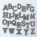 Wholesale Iron on Hot Felt Crystal Rhinestone Letter Alphabet Applique Patches Letter A-Z for Cosmetic Bags' Decoration