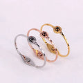 New Design Women Men Romantic Couple Fashion Bangle Stainless Steel Bangles 100 Language I love You Projection Bracelet