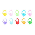 Wholesale 1000Pcs/Bag Mixed Color Plastic Heart Needle Clip Knitting Crochet Locking Stitch Counter Markers