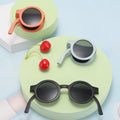 DCOPTICAL  2025 Plastic Folding Sunglasses Fold Portable Shades Matte Colors Baby Glasses UV400  for Kids