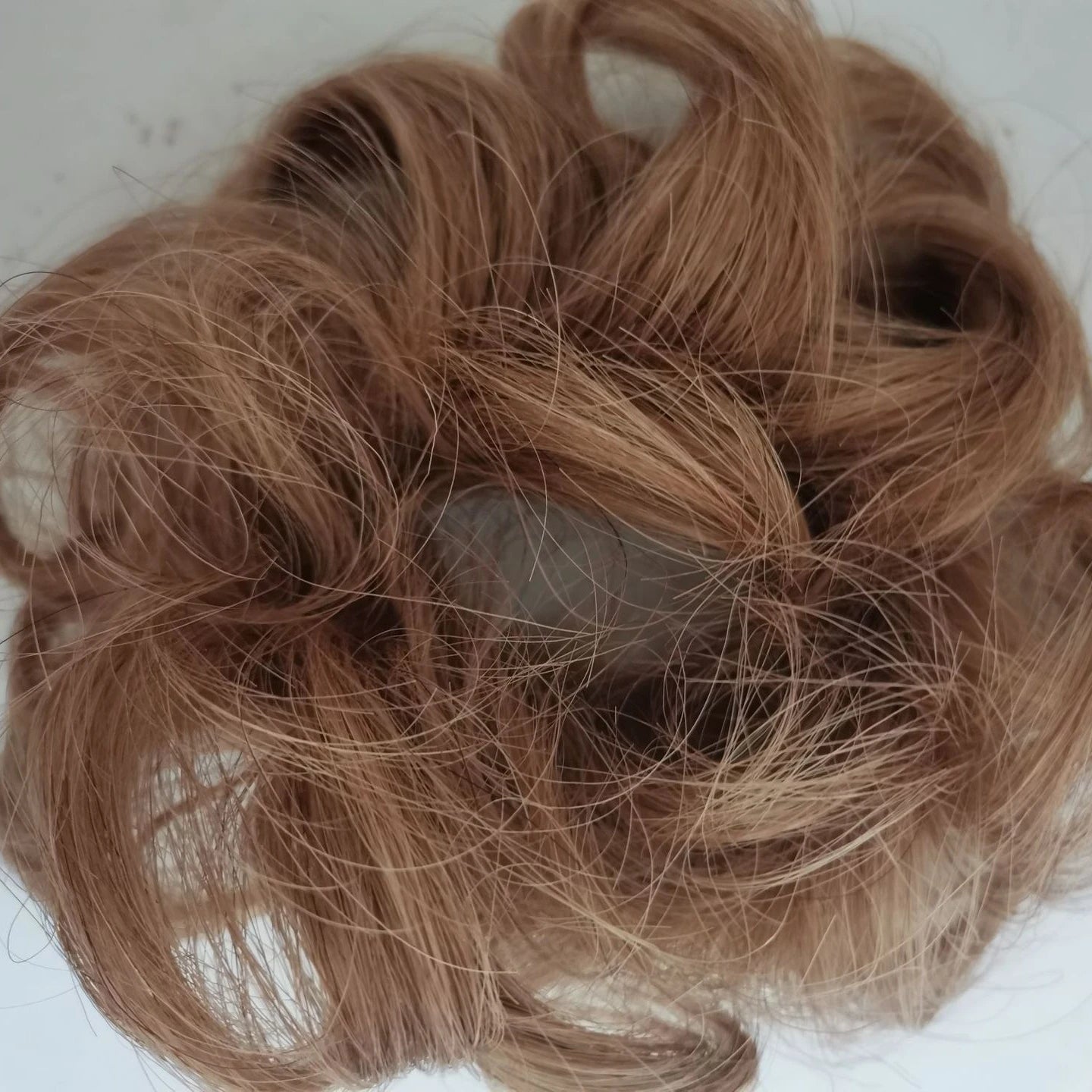 ML Wholesale 100% Remy Virgin Hair Invisible Tape Chignon Scrunchies Natural Wave Loose Deep Wave Hair Extension Curly Messy Bun