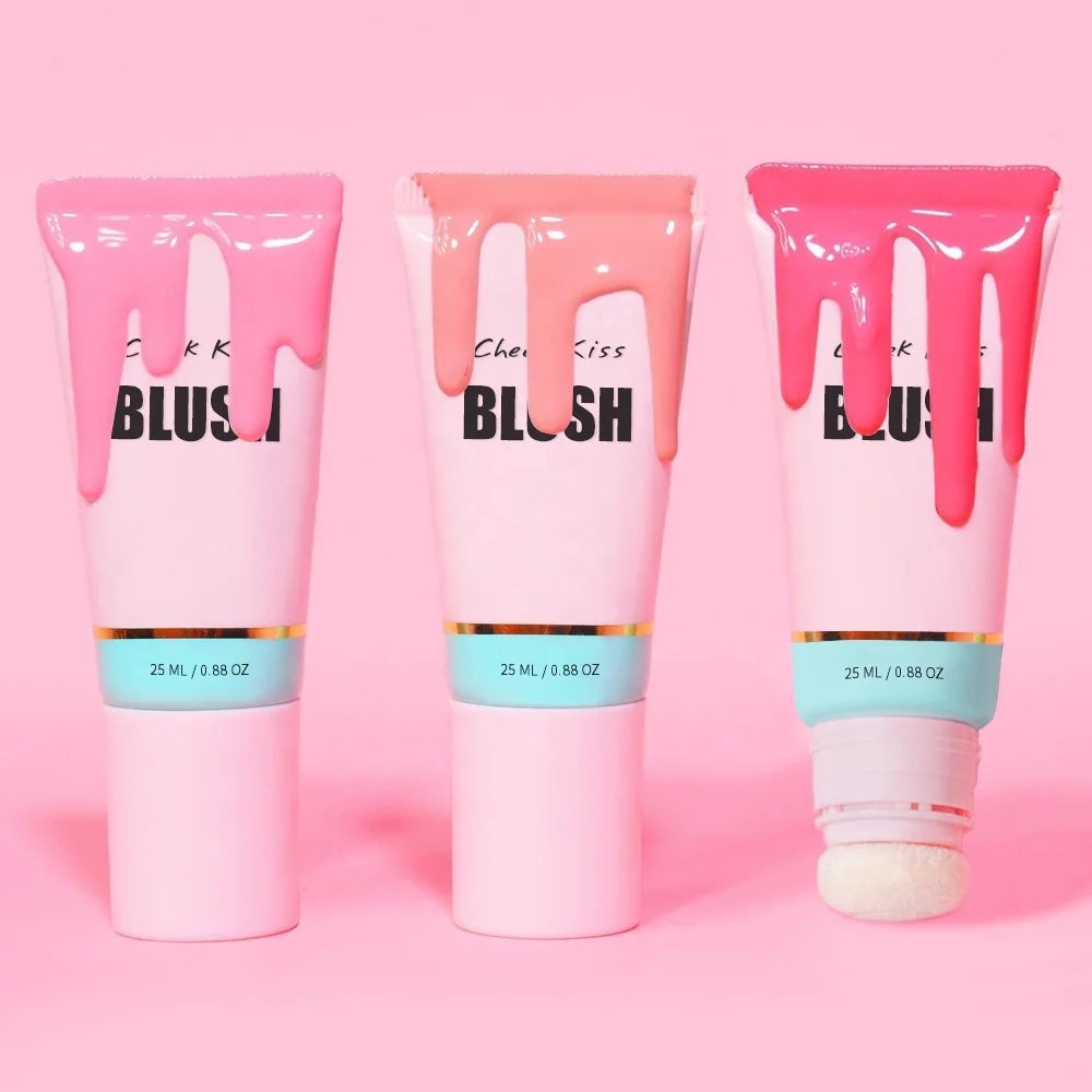 Cream Blush Private Label Make up High Pigment Blusher Vegan Cruelty Free Cheek Tint Custom Logo New Pink Makeup Liquid Blush