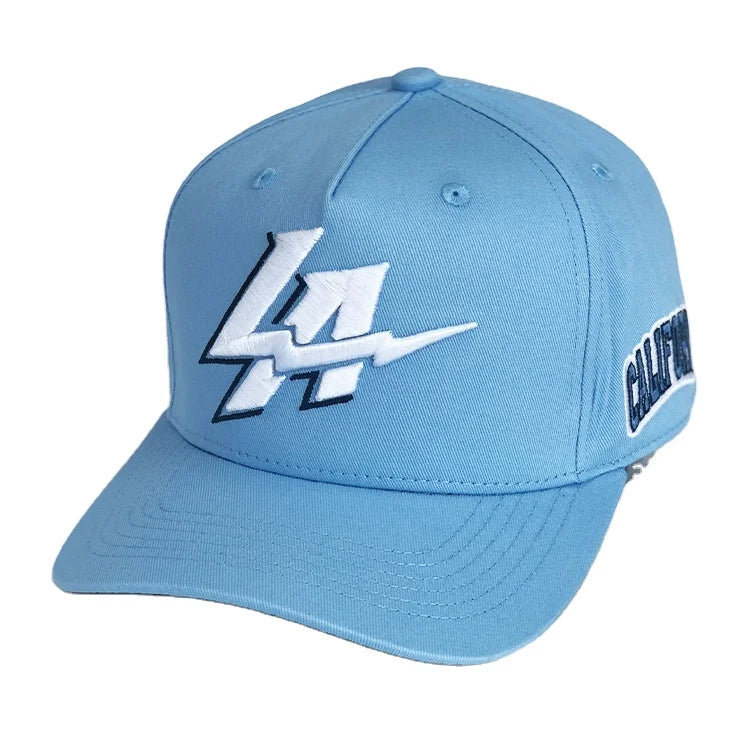 Unicolor Plana Acid Wash 5-Panel Leopard Sporty Terry Baseball Cap with Puff Printing 100% Cotton Unisex