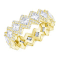 CAOSHI Delicate Gold Silver Plated Paved Princess Cut Zircon Unique Geometric Rings for Women