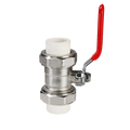 YIFENG PPR Double Link Brass Ball Valve PN25 Green Color PPR Pipe Fittings Double Link Brass Ball Valve