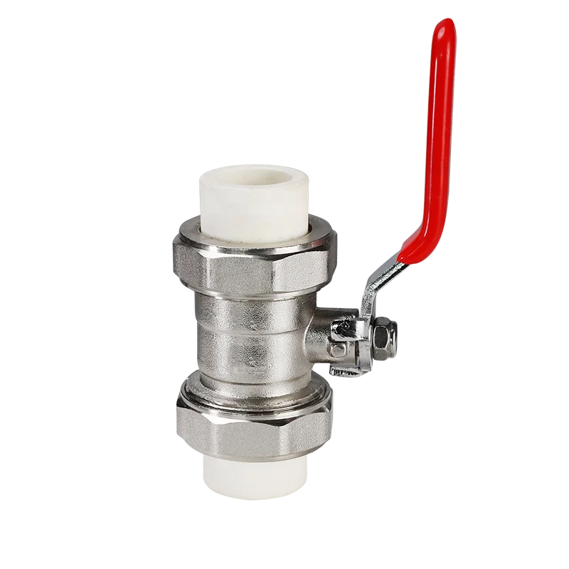 YIFENG PPR Double Link Brass Ball Valve PN25 Green Color PPR Pipe Fittings Double Link Brass Ball Valve