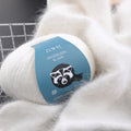 Wholesale 50g 340m Long Hair Mink Angora Rabbit Yarns 14s/2 Thick Thread Fluffy Embroidery Fluff Dyed Patterns Recycled Feature