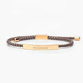Custom Gold Stainless Steel Jewelry Rope Charm Woven Friendship Adjustable Bracelet