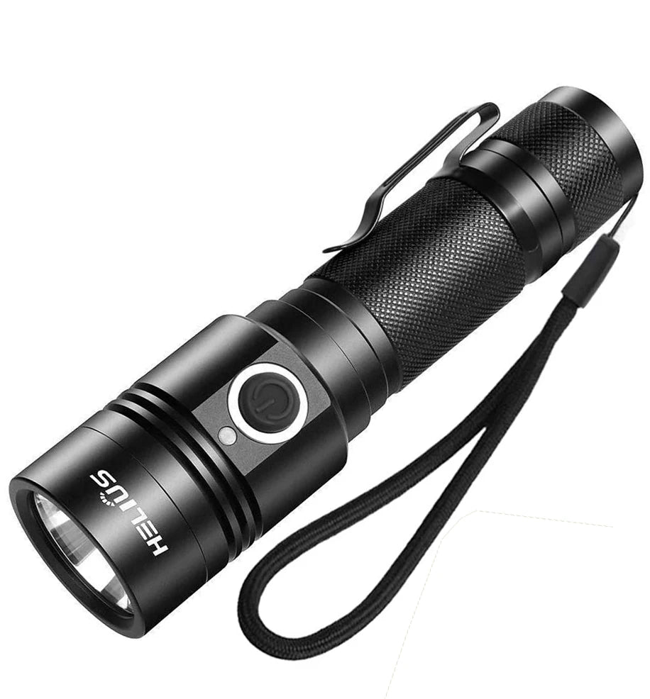 Super Bright Powerful IP67 Waterproof 18650 Battery Outdoor 4 Modes Camping Light USB Rechargeable Tactical LED Flashlight