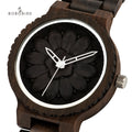 For New Arrival Japanese Quartz Movement Sport Coin Wooden Men's Fashion Watch with Wooden Box 3BAR Water Resistant