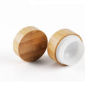 Small Size 5g Lipscrub Container Plastic Jar Bamboo Storage Jar with Bamboo Lid