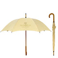 Custom Umbrella with logo Printing Wooden Umbrella Designer Solid Wood Curved Handle Walking Stick Umbrella