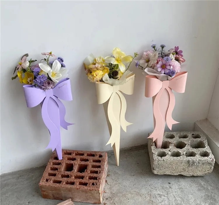 Colorful Flowers Packing Paper Recyclable Valentine Boxes Flower Packaging Box