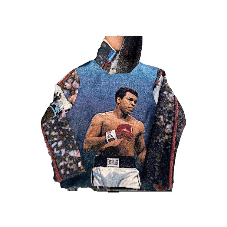 Professional Plus Size Men's Pullover Tapestry Hoodie Lebrun Black Tapestry Sweater Made of Polyester/Cotton for Spring Season