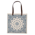 Custom Patterns Women's Thick Canvas Large Casual Tote Handbag PU Handle Beige Color Eco-Friendly Promotional Shopping Bag for