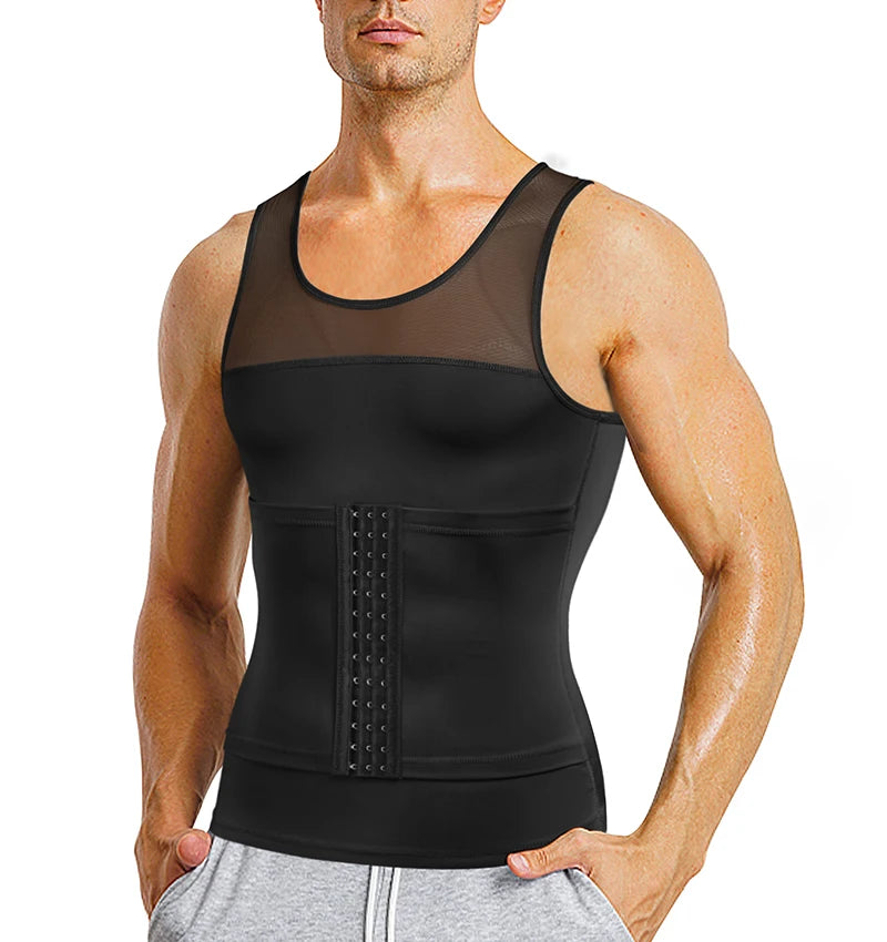 Wholesale Custom Shapewear Tank Top Body Shaper Men Compression Shirts Slimming Undershirt