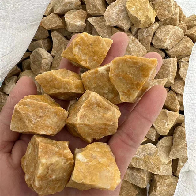 Wholesale Natural Healing Gemstone Rough Raw Crystal Stones Yellow Aventurine Rough Stone for Decoration