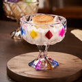 Creative Hand-painted Color Ice Cream Glass Dessert Fruit Ice Cream Yogurt Ice Cream Cold Drink Milkshake Juice Cup