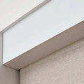 Modern Electric Window Roller Shades Vertical Pattern Roller Blinds with Square Fascia Cassette Valance