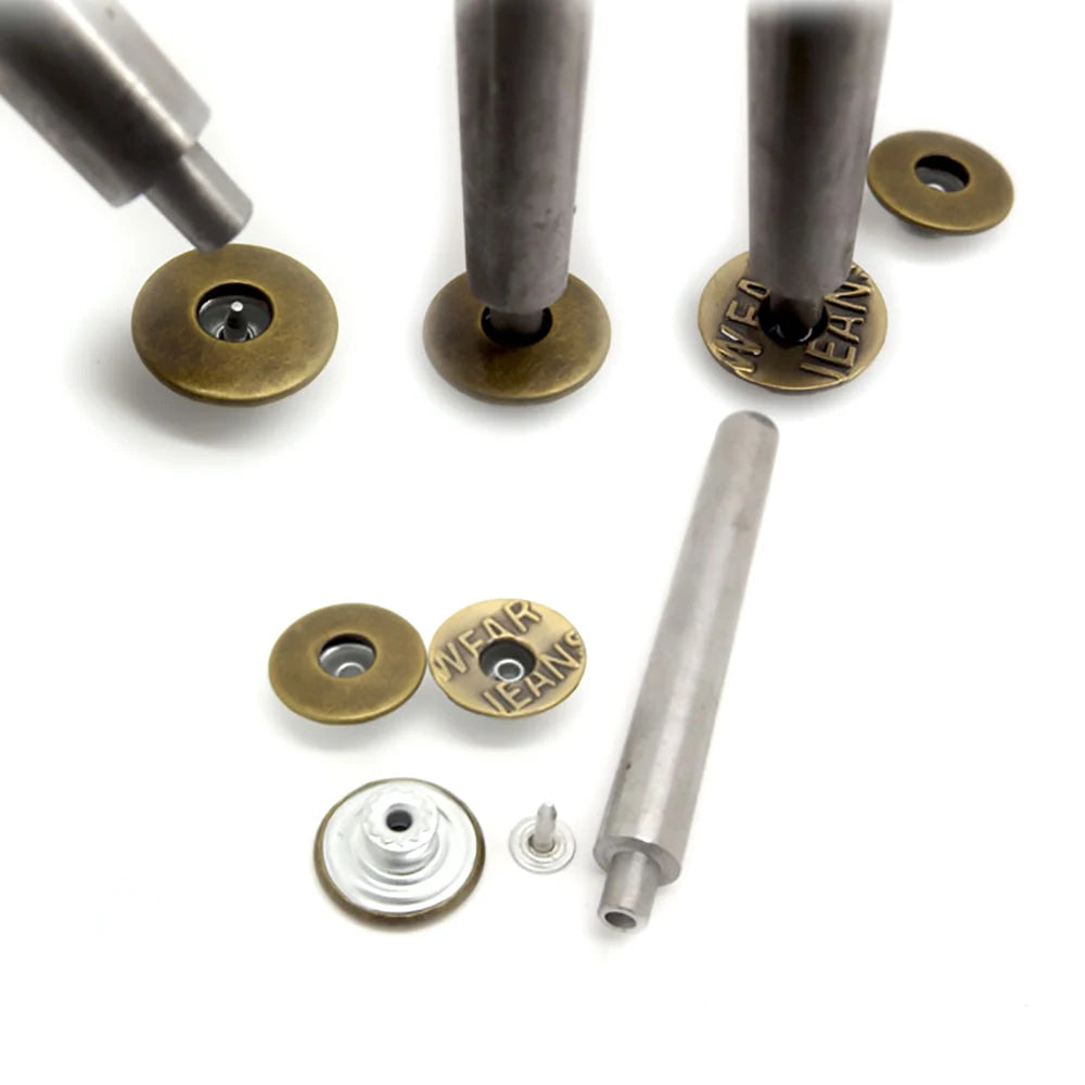 Hand Knock Installation Tool Jeans Button Dies Clothing Buttons Pants Button Hand Struck Molds Leather Rivets Dies