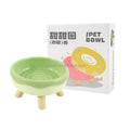 Custom Plastic Elevated Cat Food Water Bowl Rounded Bottle Shape Non-Slip Bottom Small Large Dogs Indoor Raised Pet Puppy Feeder