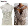 WDP-295 Bridal Crystal Beaded Wedding Bodice Sash Rhinestone Applique for Bridal Bridesmaid Party Evening Dress