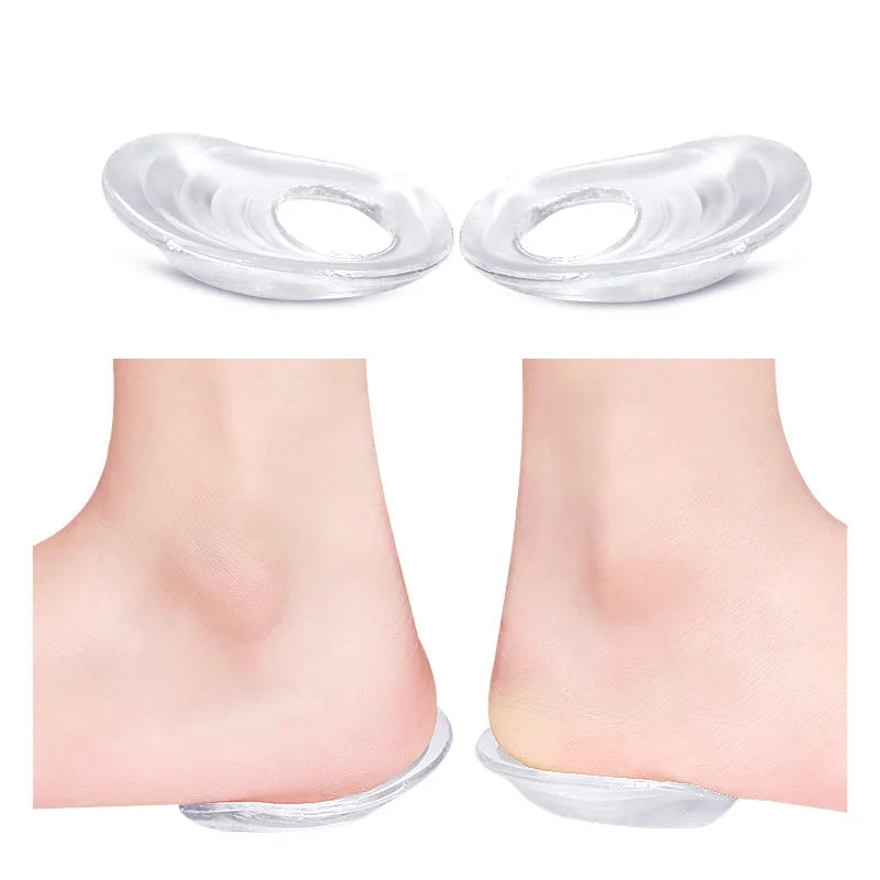 Orthotic Reusable Heel Cushion & Cup Gel Insole with O/X Type Bow Legs Support