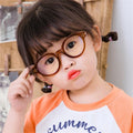Vintage Kids Round Glasses Frame Anti-Blue Light Eyeglasses Frame Children Online Learning  Boys Girls