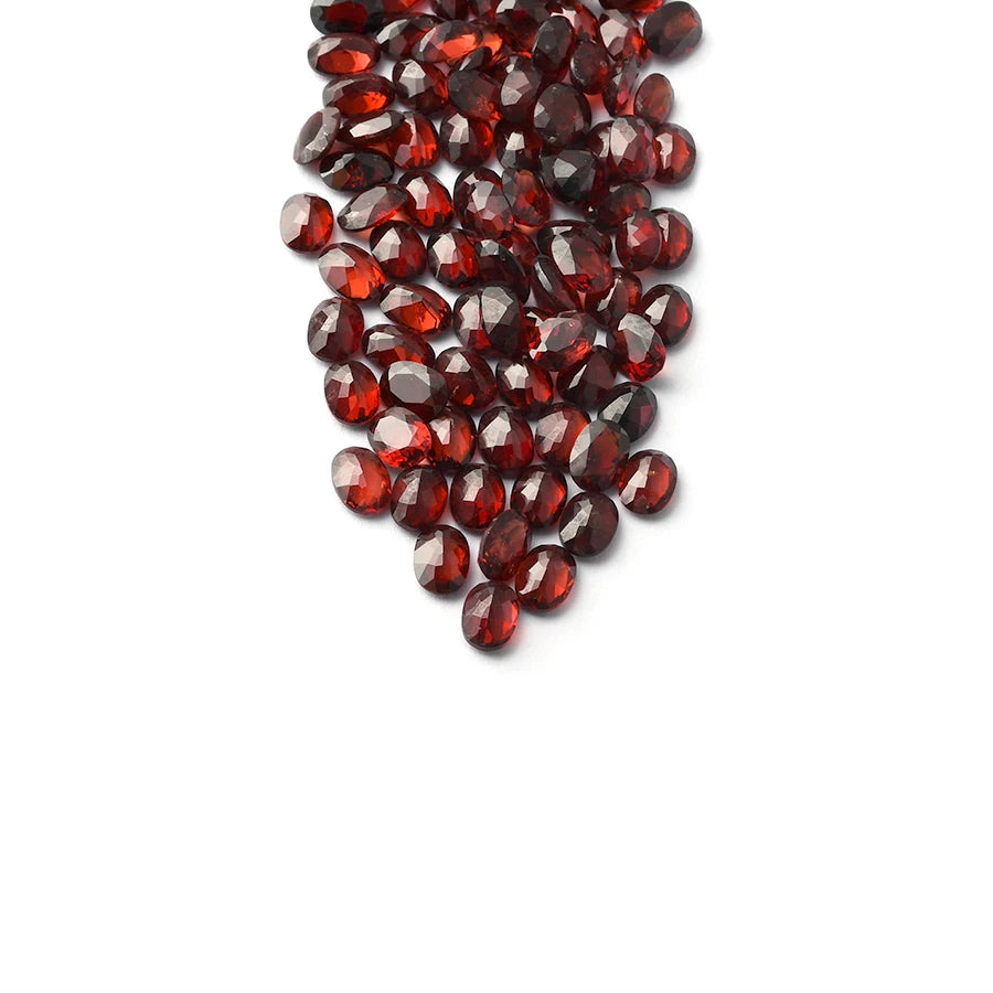 Natural Red Garnet Jewelry Free Oval Cut Semi-Precious Stones for Jewelry Making Garnatar Gemstone
