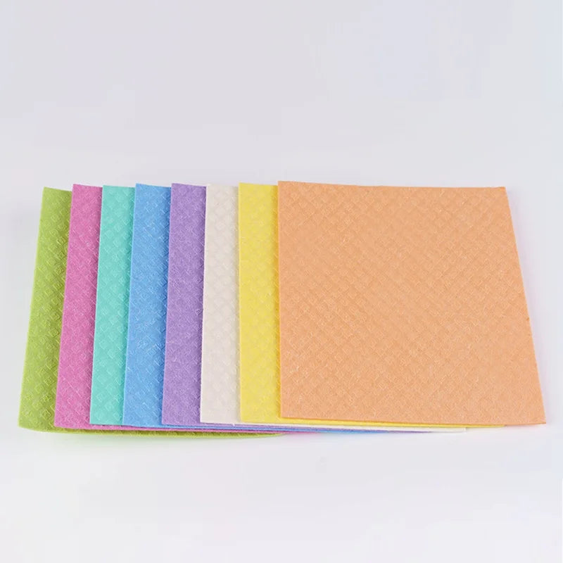 Sustainable Compostable Reusable Swedish Absorbent Cellulose Sponge Cloth Dishcloth for Kitchen Kitchen Dish Rags Washing Wipes