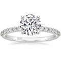 OAHLAN Wholesale 1.25 CT 925 Sterling Silver Engagement Rings Women Solitaire Cubic Zirconia Wedding Anniversary Party Rose Gold
