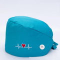 Heart Embroidery Fashion Printed Nurse Hats With Buttons