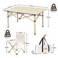 Three-Piece Metal Outdoor Camping Picnic Table Chair Set for Beach Gym & Family Outings-Folding Design