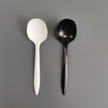 Eco Friendly Disposable Cornstarch Cutlery Biodegradable Corn Starch Soup Spoons Individual Packaging