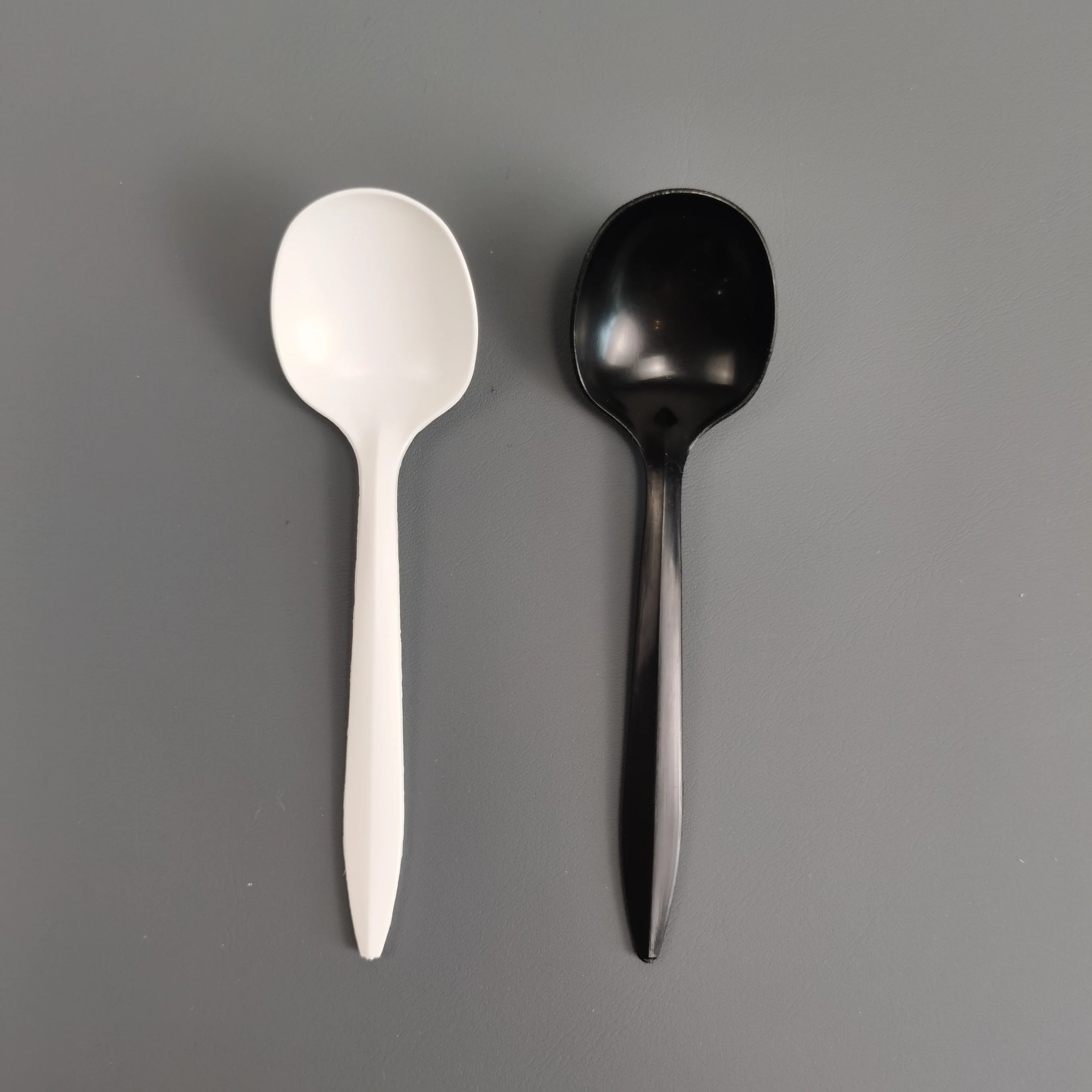 Eco Friendly Disposable Cornstarch Cutlery Biodegradable Corn Starch Soup Spoons Individual Packaging
