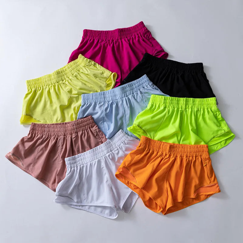 Wholesale Custom Gym Workout Active Push up See Through Stretch Running Reflective Booty Mini Celana Pendek Jogger Shorts Women