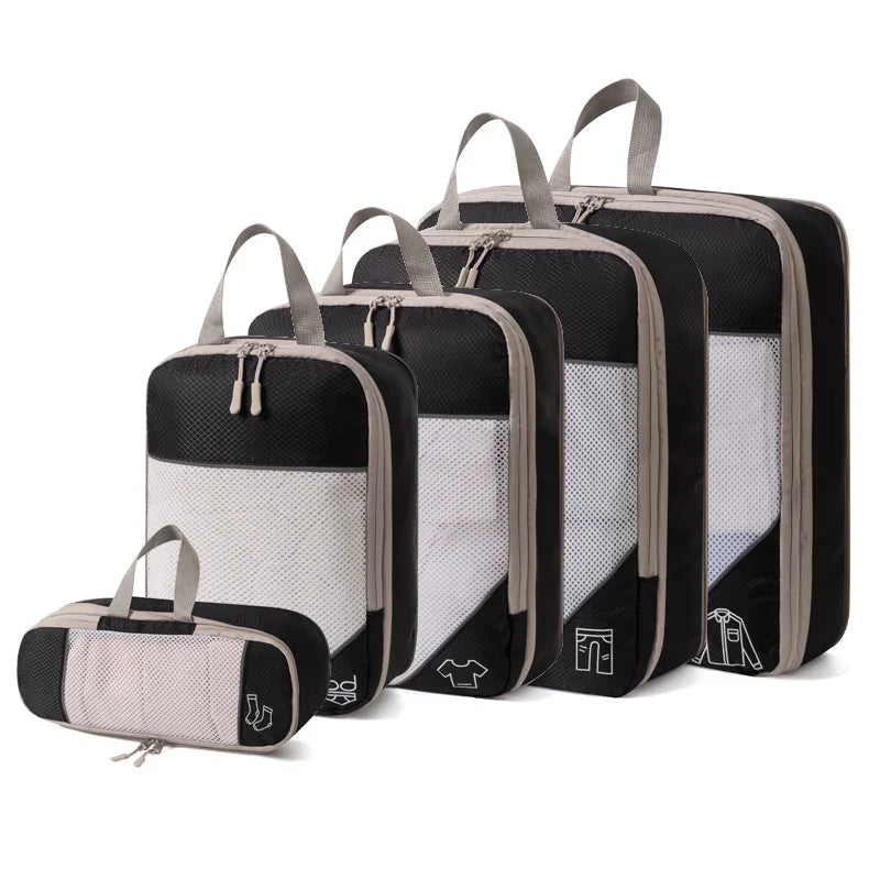 Wholesale 5pcs Compression Packing Cube for Suitcase Travel Organizer Bags for Luggage