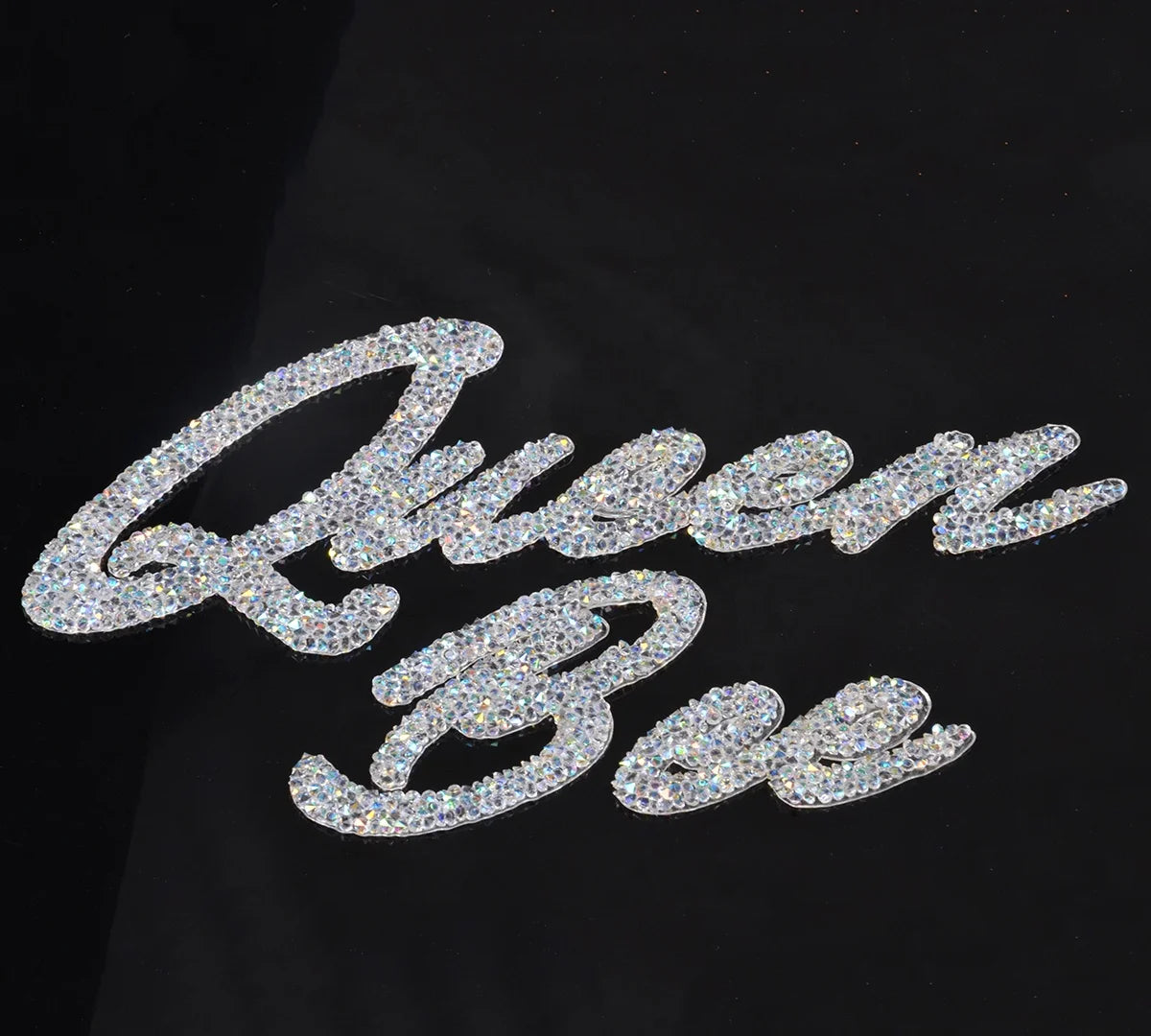 Custom Design Hotfix Rhinestone Resin Crystal Fabric Transfer LOGO for Shoes Handbag Garment Accessories