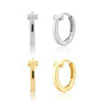 EH1228  Dainty 925 Sterling Silver 18K Gold Plated Jewelry Fashion Silver Earrings Classic Letter T Hoop Earrings for Women 2022