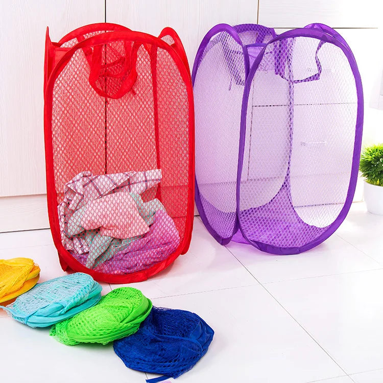 Lavinia Wholesale Lightweight Collapsible Mesh Laundry Baskets Fold Mesh Laundry Hamper