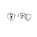 Custom OEM Elegant Luxury Jewelry 925 Sterling Silver Heart Shaped Clip Stud Earrings for Girls Womens