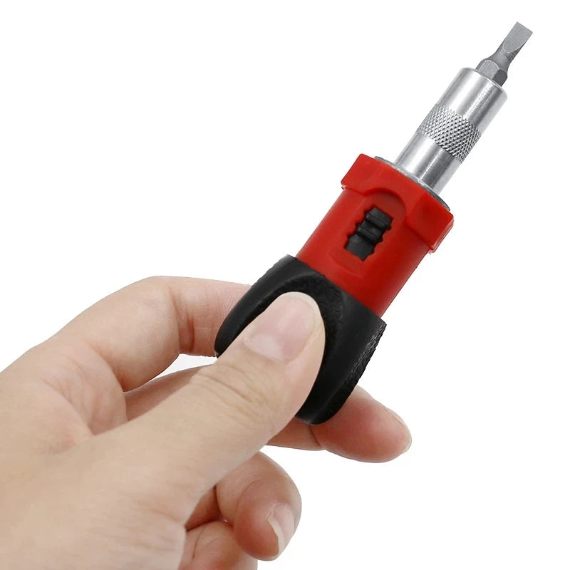 Multifunctional 1/4 Inch Hexagon Socket Ratcheting Hex Ratchet Screwdriver Handle
