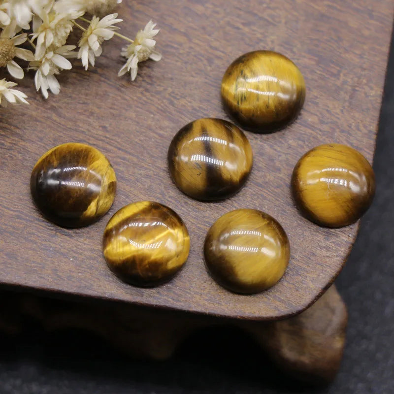 DIY Crystals Best Quality Yellow Tiger Eye Oval Cabochon For Jewelry Making crystal jewelry