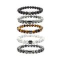 HP 8mm Black Stone tiger Eyes Bead Stretch Bracelet Magneto Magnetism Beads Beaded Bracelet