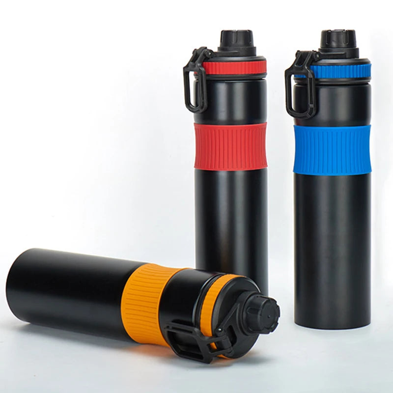 Straight Stainless Steel Water Bottle Convenient to Carry Outdoor Fitness Sports Bottle Men and Women Can Be Printed logo Bottle