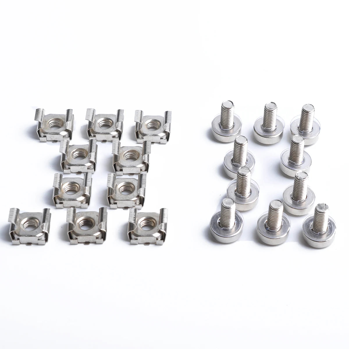 BAJUTU Cage Nut Mounting Screw Bolts Washers Metric Square Hole Hardware for Rack Mount Server Shelves Cabinets Assortment Kit