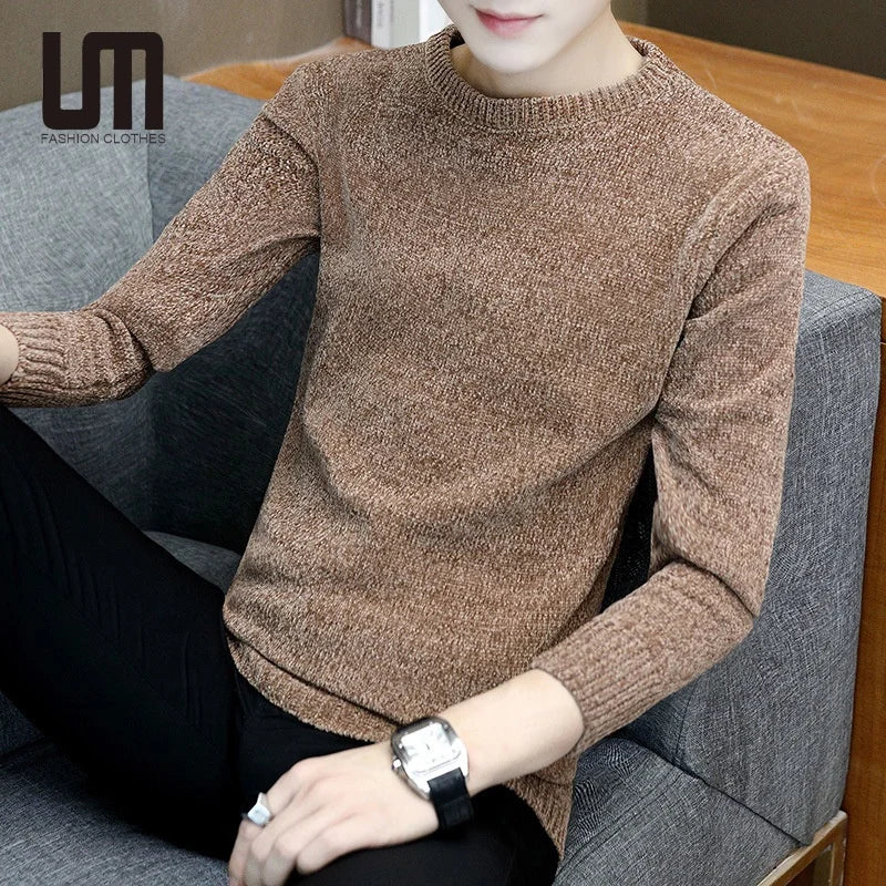 Clearance Sales Korean Men Sweater - Thick Warm Pullover Round Neck Knitwear Autumn/Winter Fashion (Wholesale Bulk Order)